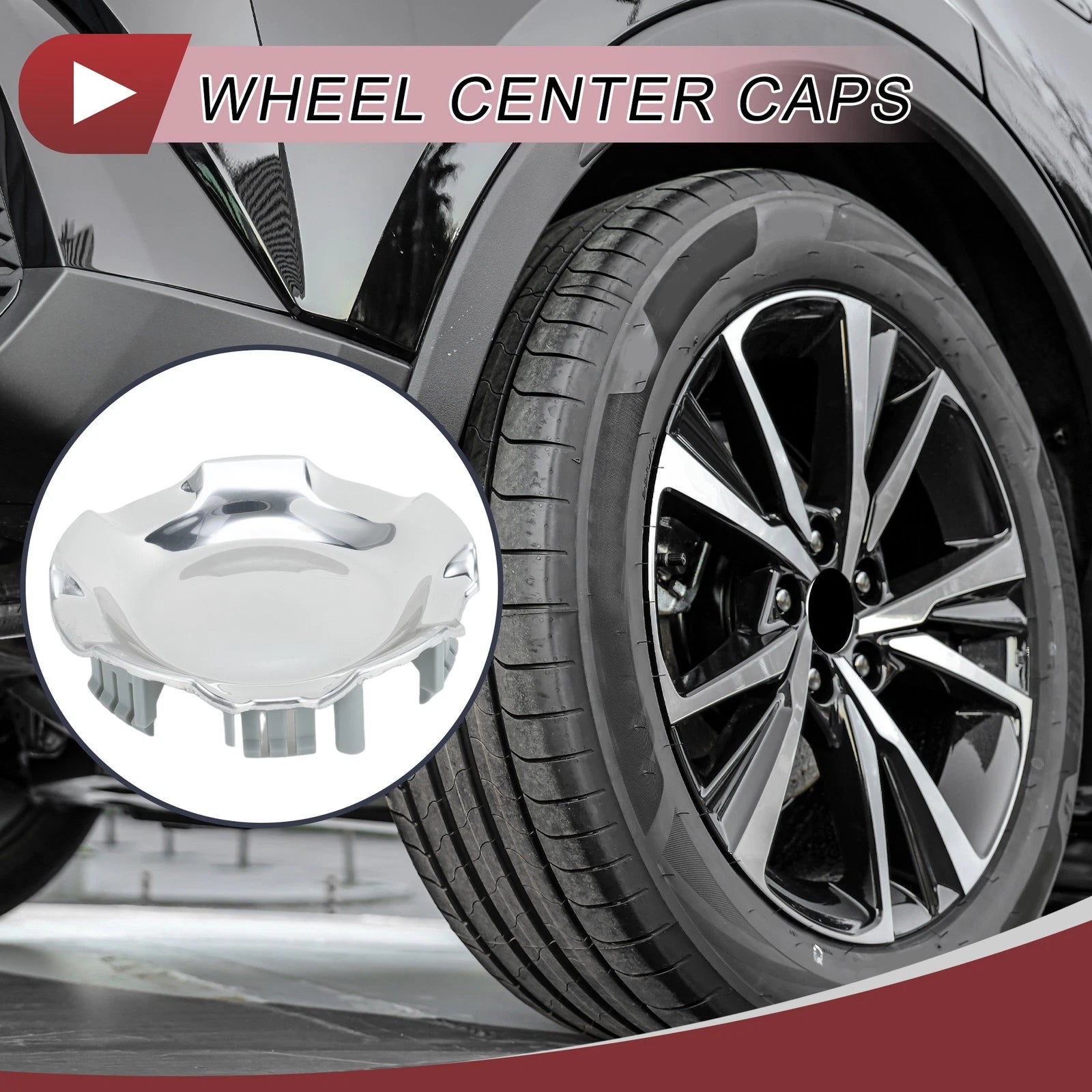 Wheel Center Caps for Chevrolet Silverado Tahoe (1 Pc, Chrome)