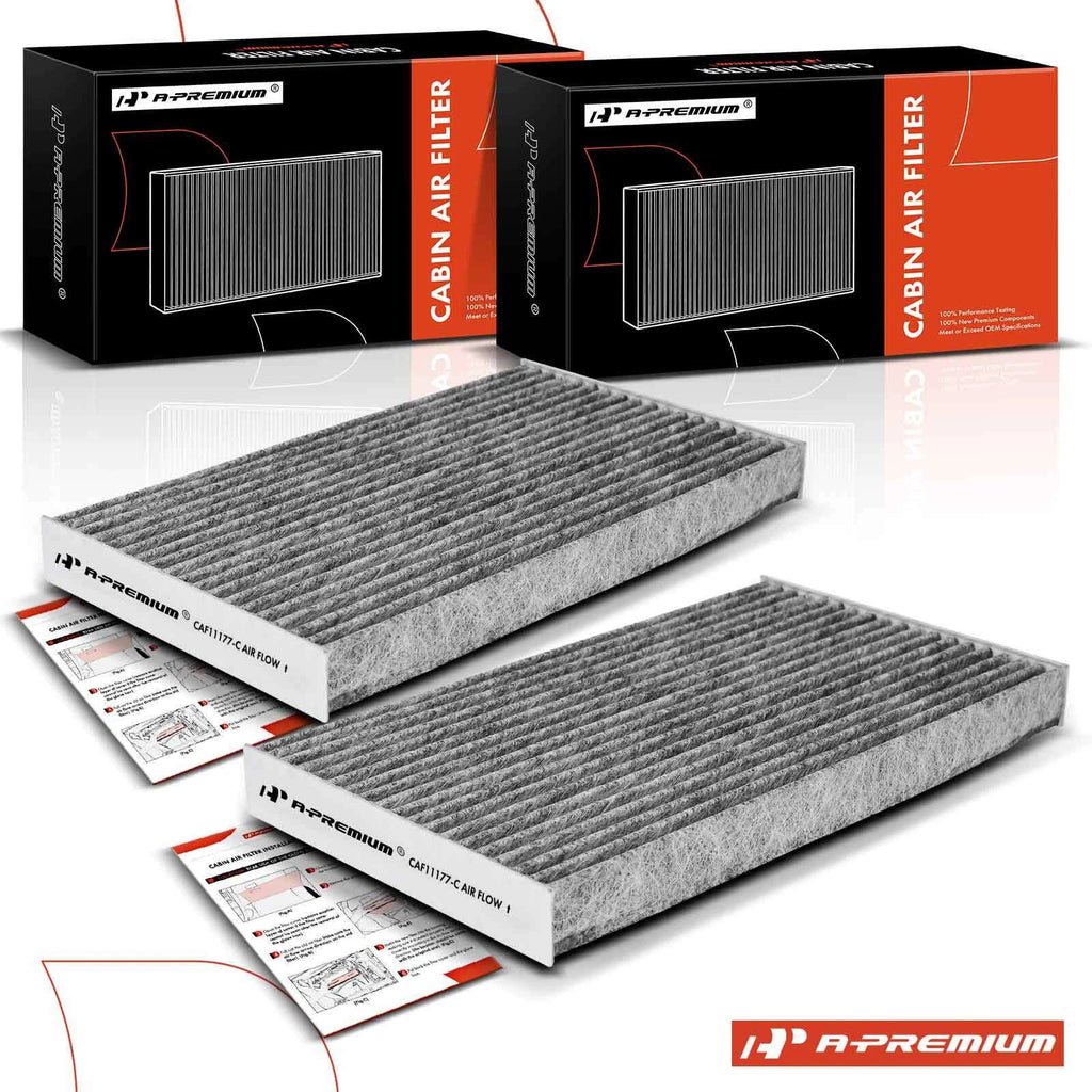 2X Activated Carbon Cabin Air Filter for Nissan Cube Juke Leaf Sentra (2009–2019)