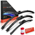 Set of 3 Windshield Wiper Blades for BMW X1 (2009–2015)