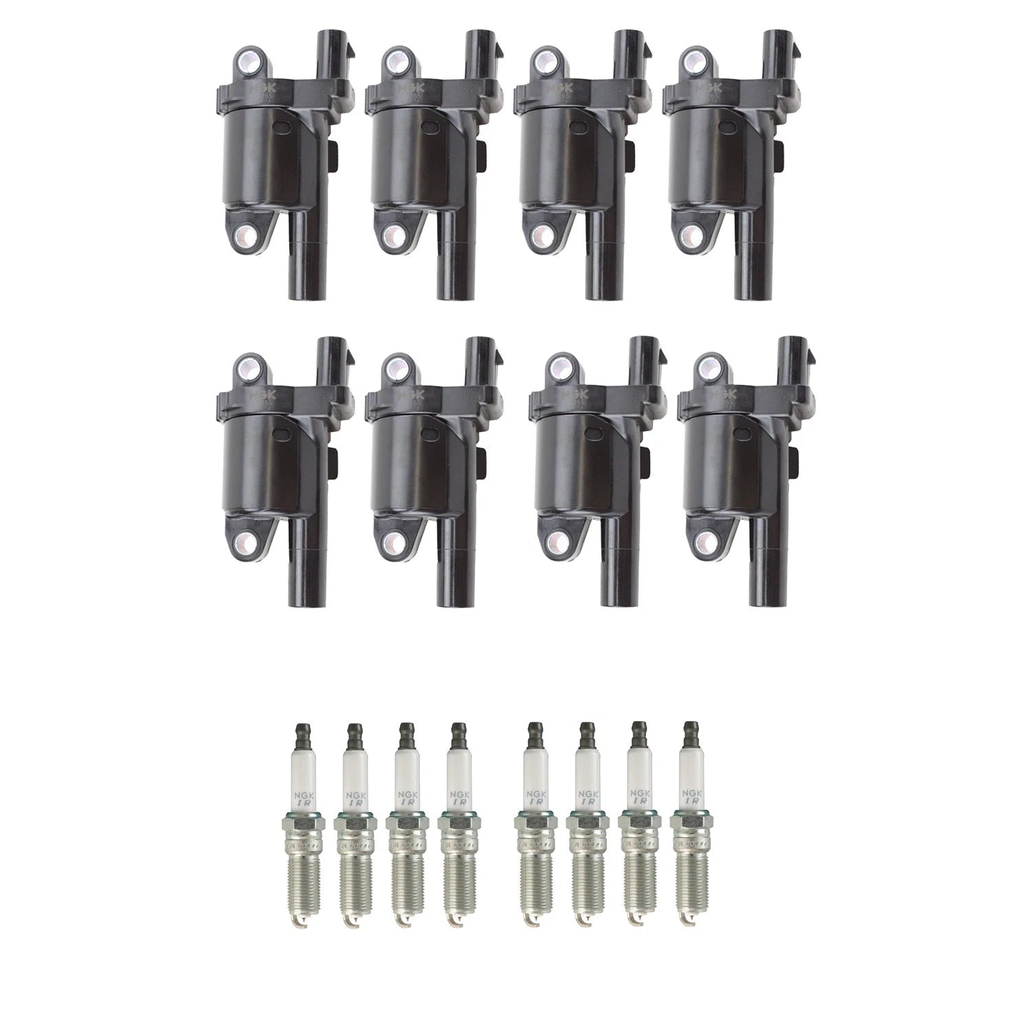 Set of 8 NGK Ignition Coils & Iridium Spark Plugs for Escalade Suburban Yukon (2002–2020)