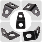 Set of 10 Seat Belt Mounting 90 Degree Angle Brackets L-Bracket