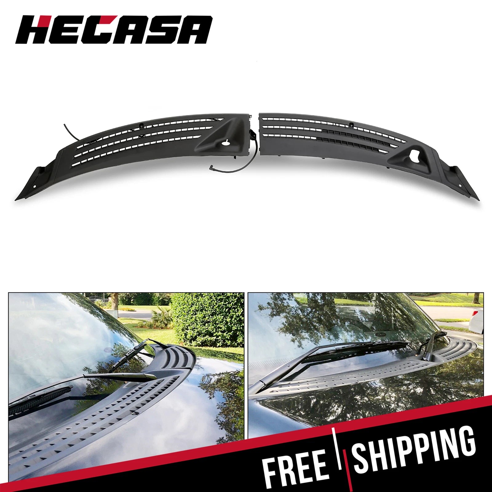 Outer Windshield Wiper Cowl Cover Panels for Lincoln Mark LT (2006–2008)