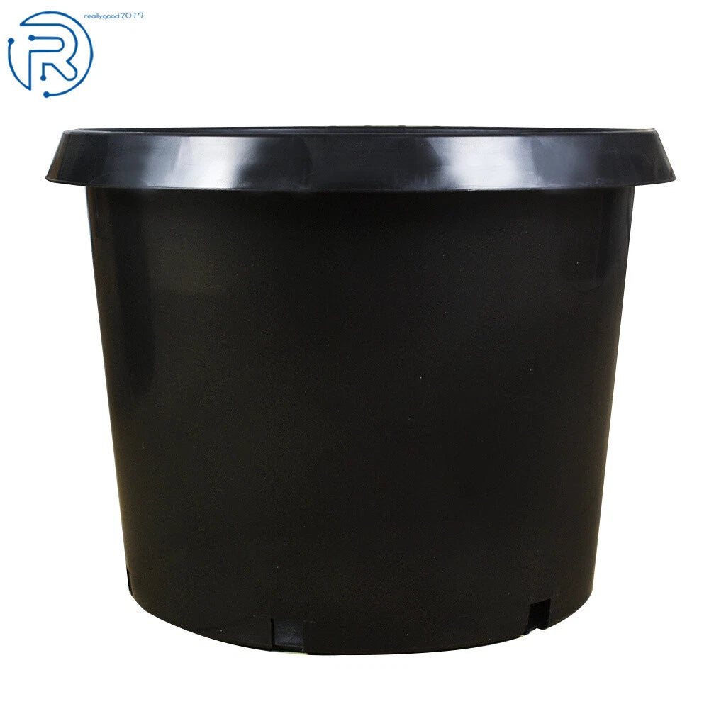 Set of 5 Black 20 Gallon Nursery Containers for Plants