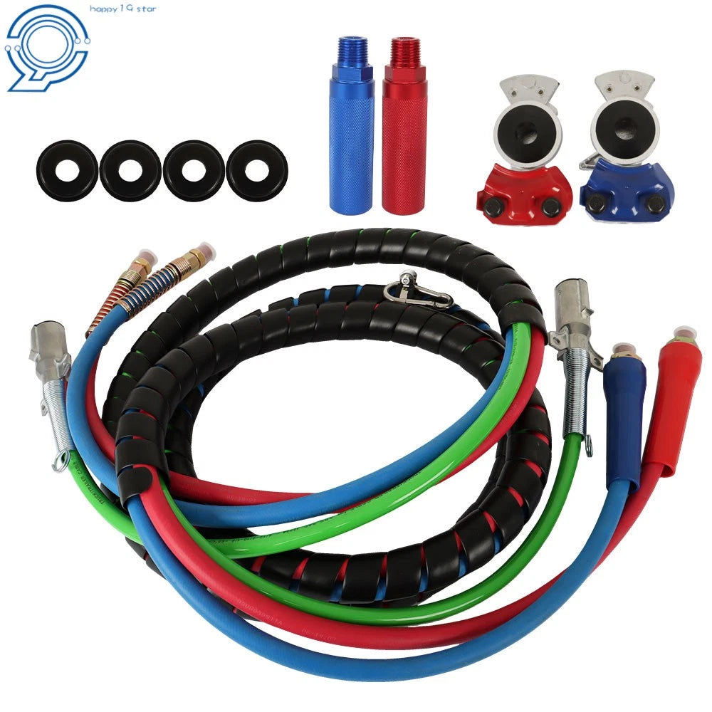 3-in-1 Air Line Hose Assembly for Semi Truck Tractor (15FT)