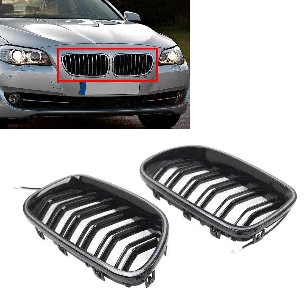 Front Kidney Grille with Light Strip for BMW 5 Series F10 F11 (2010–2016)