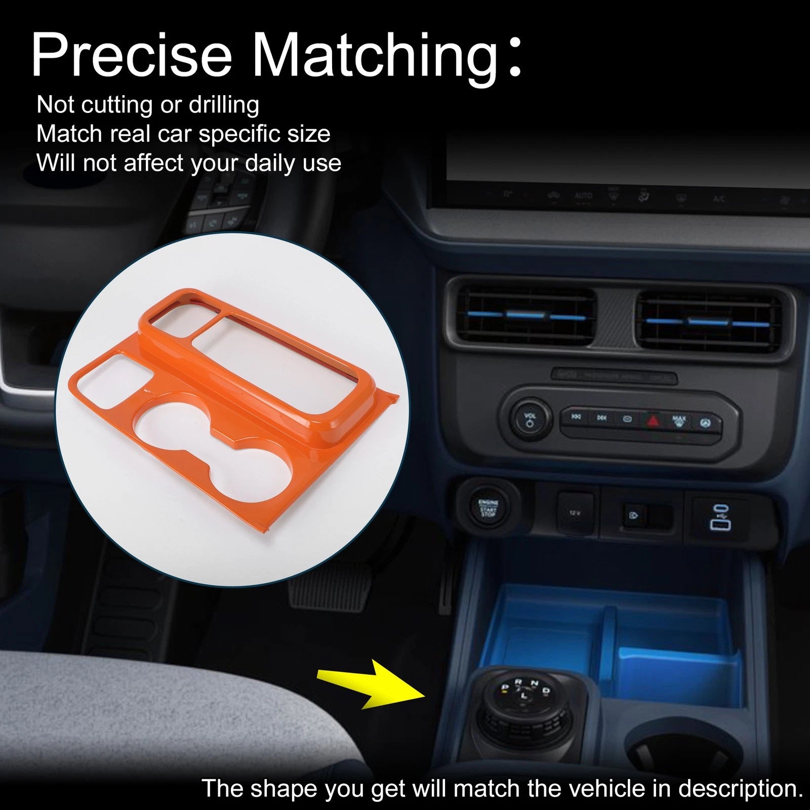 ABS Gear Shift Knob Decal Sticker for Ford Maverick (2022–2023) Red