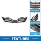 Front Hood Bumper Grille for Toyota Camry (2010) Chrome Silver Black