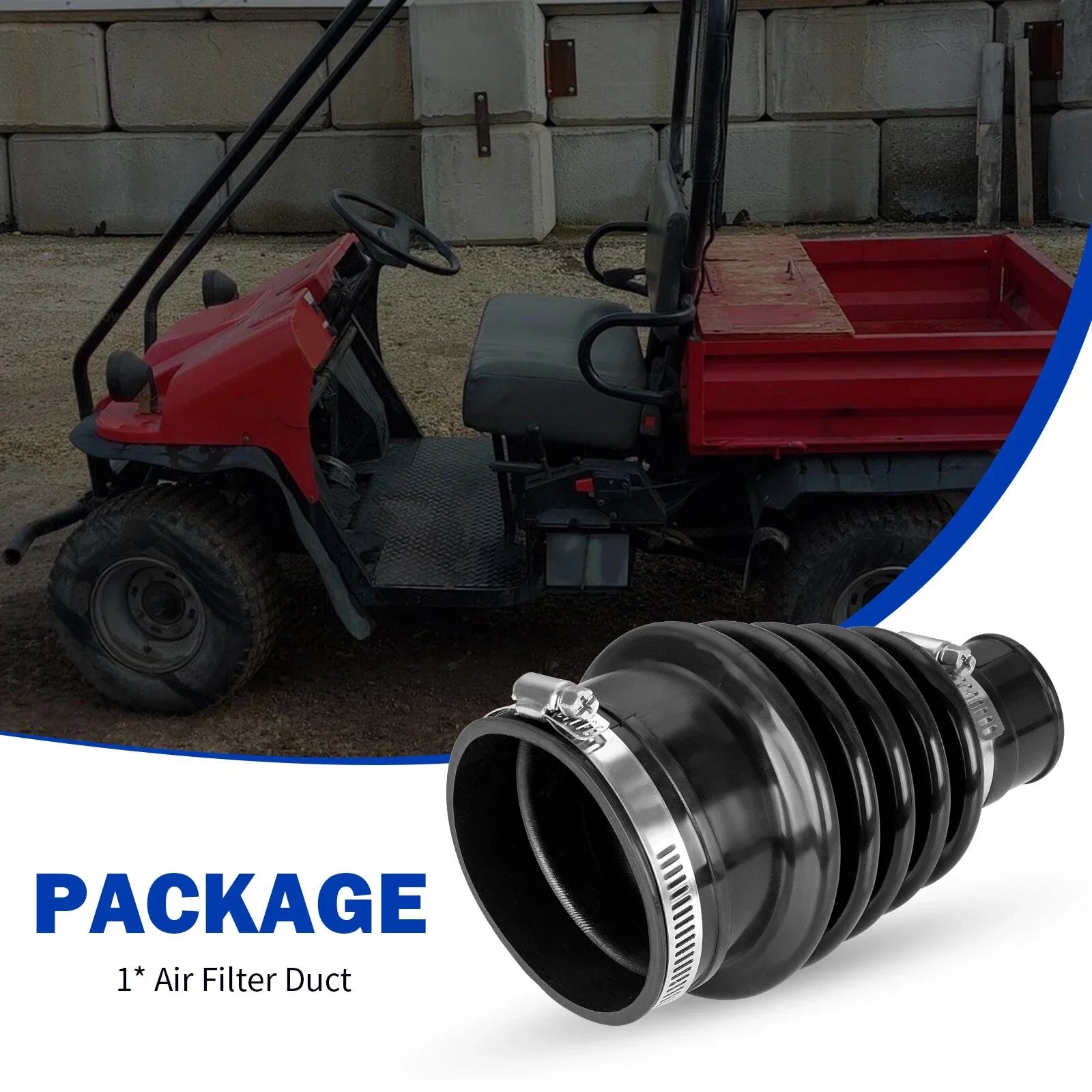 Air Filter Duct w/Clamp for Kawasaki Mule 500 520 550 (1991–2004)