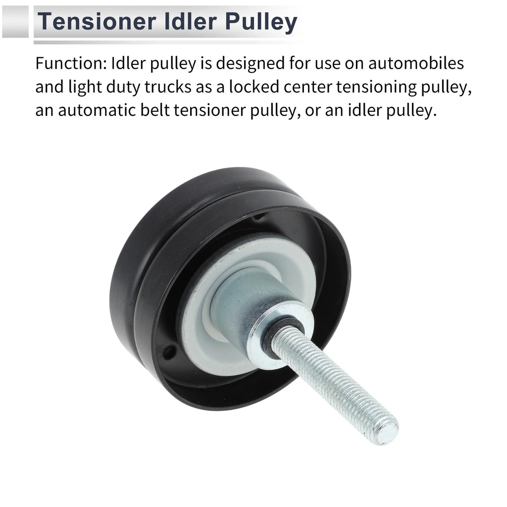 Drive Belt Idler Pulley for Volkswagen Jetta (2013–2016) No. 03C145276B Black