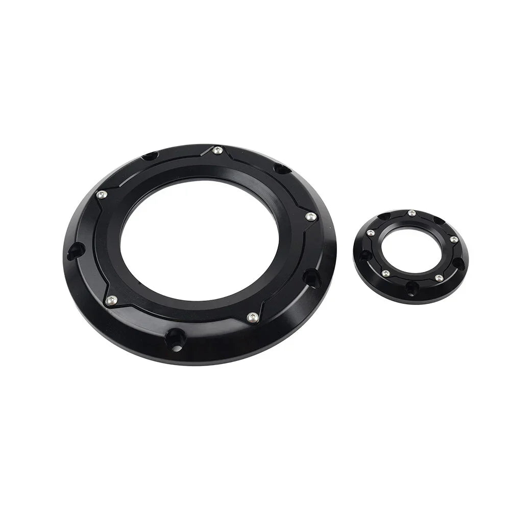 Black Derby Timer Timing Cover for Harley Softail Dyna Touring Road Glide