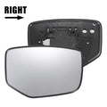 Right Side White Mirror Glass w/ Back for Honda Accord (2008–2010)