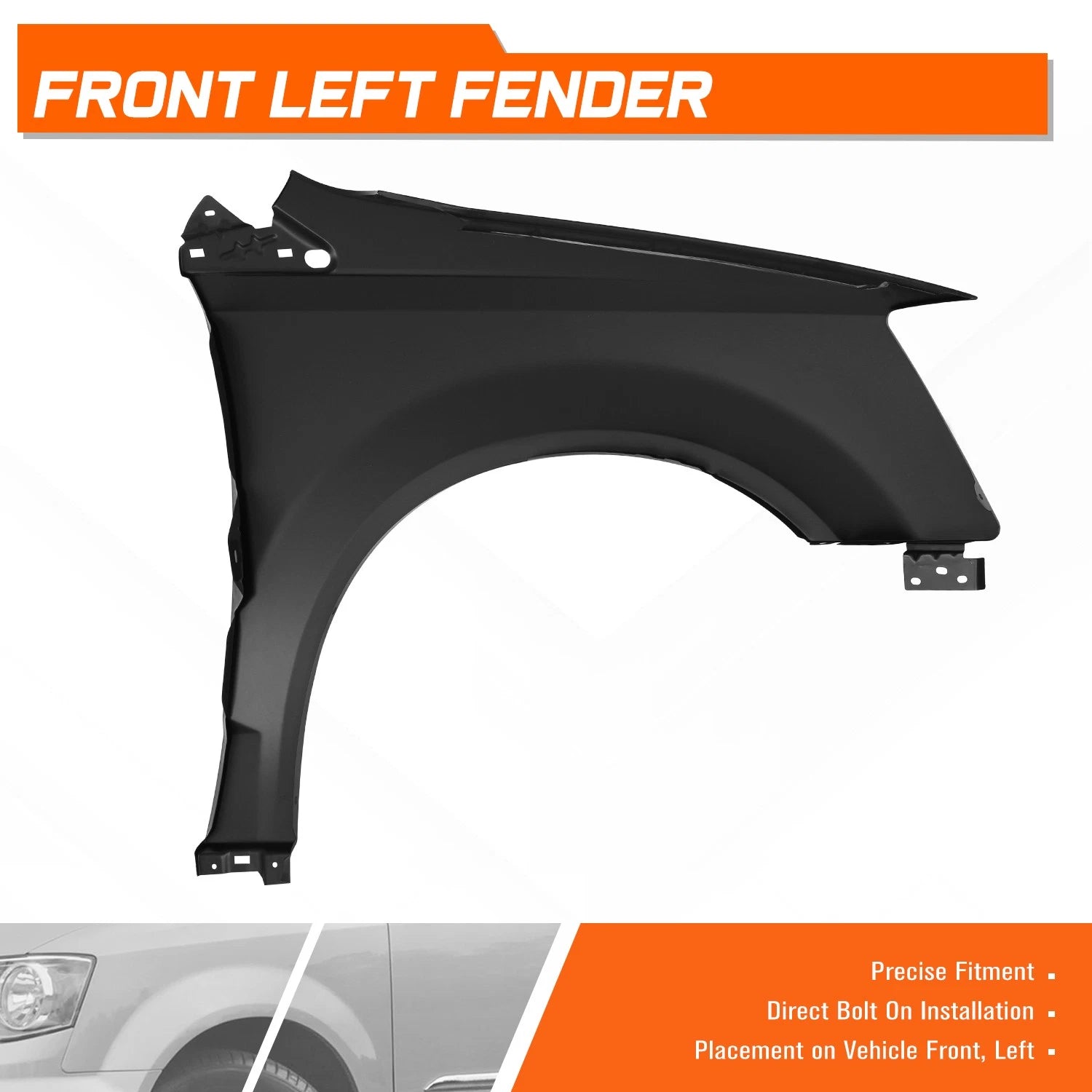 Front Driver Side Fender for Chrysler Town & Country, Dodge Grand Caravan (2008–2020)