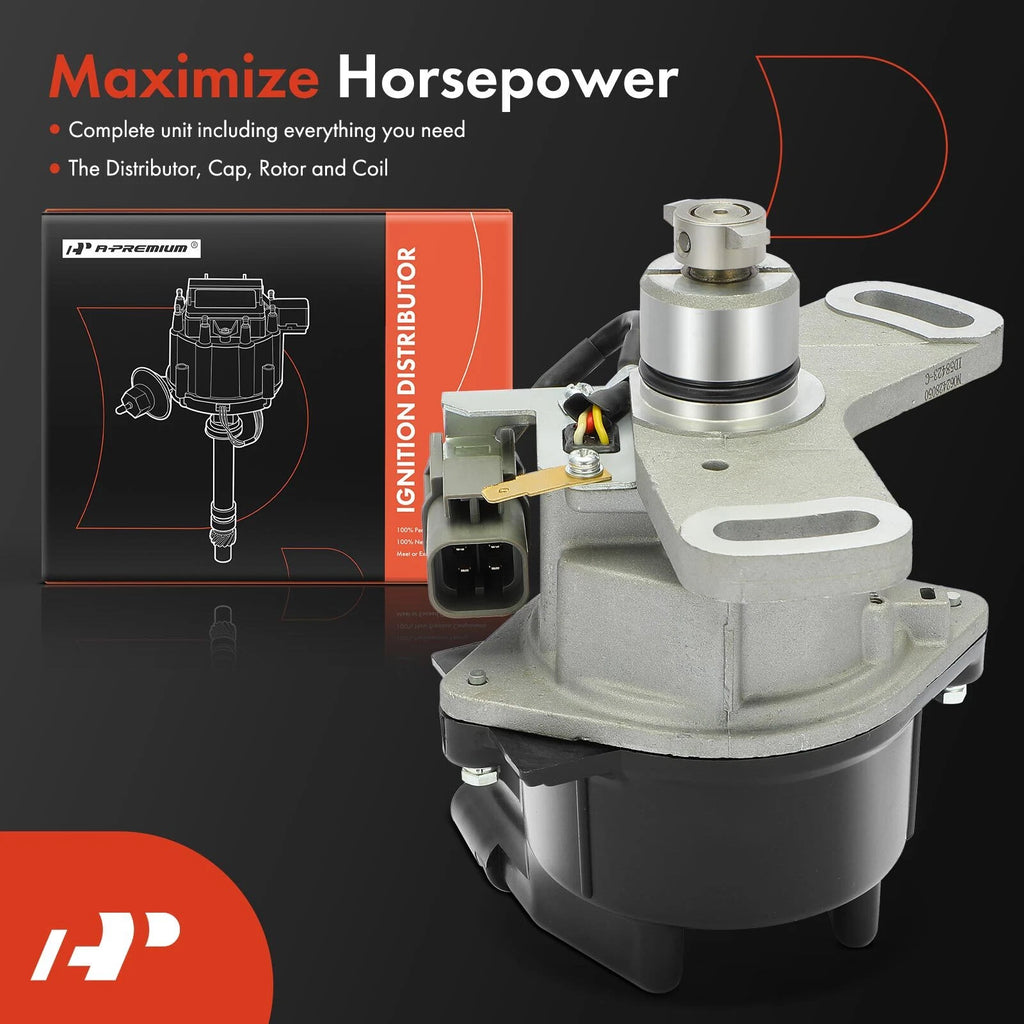 Ignition Distributor with Cap & Rotor for Nissan Axxess Stanza (1990–1993)
