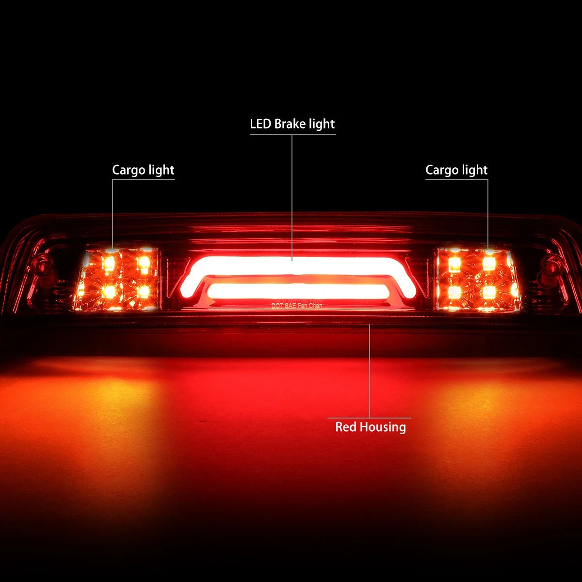 3D LED Bar Third Tail Brake Light for Ram 1500 2500 (2009–2017)