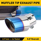 2.5" Exhaust Pipe Tip for Universal Applications (Stainless Steel)