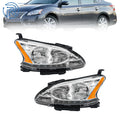 Set of 2 Halogen Headlights with LED DRL for Nissan Sentra (2013–2015)