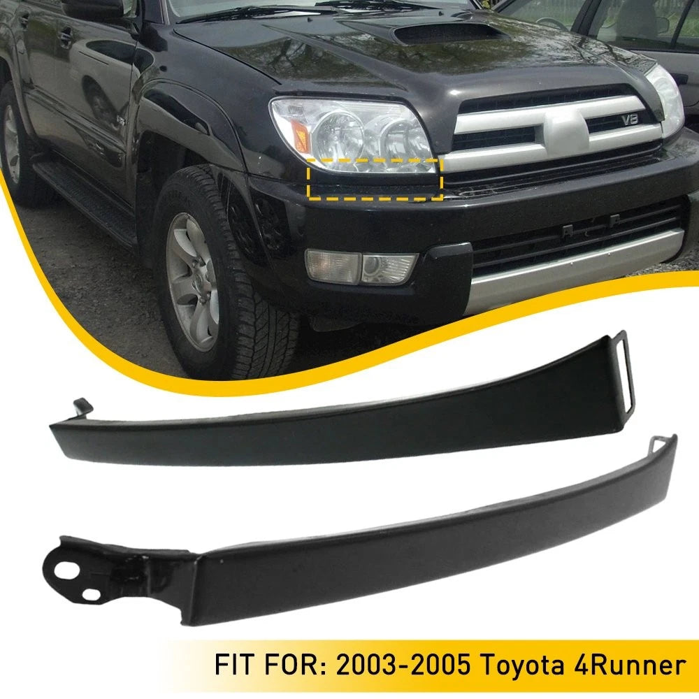 Set of 4 Front Grille Bumper Filler Headlight Trim Panels for Toyota 4Runner (2003–2005)