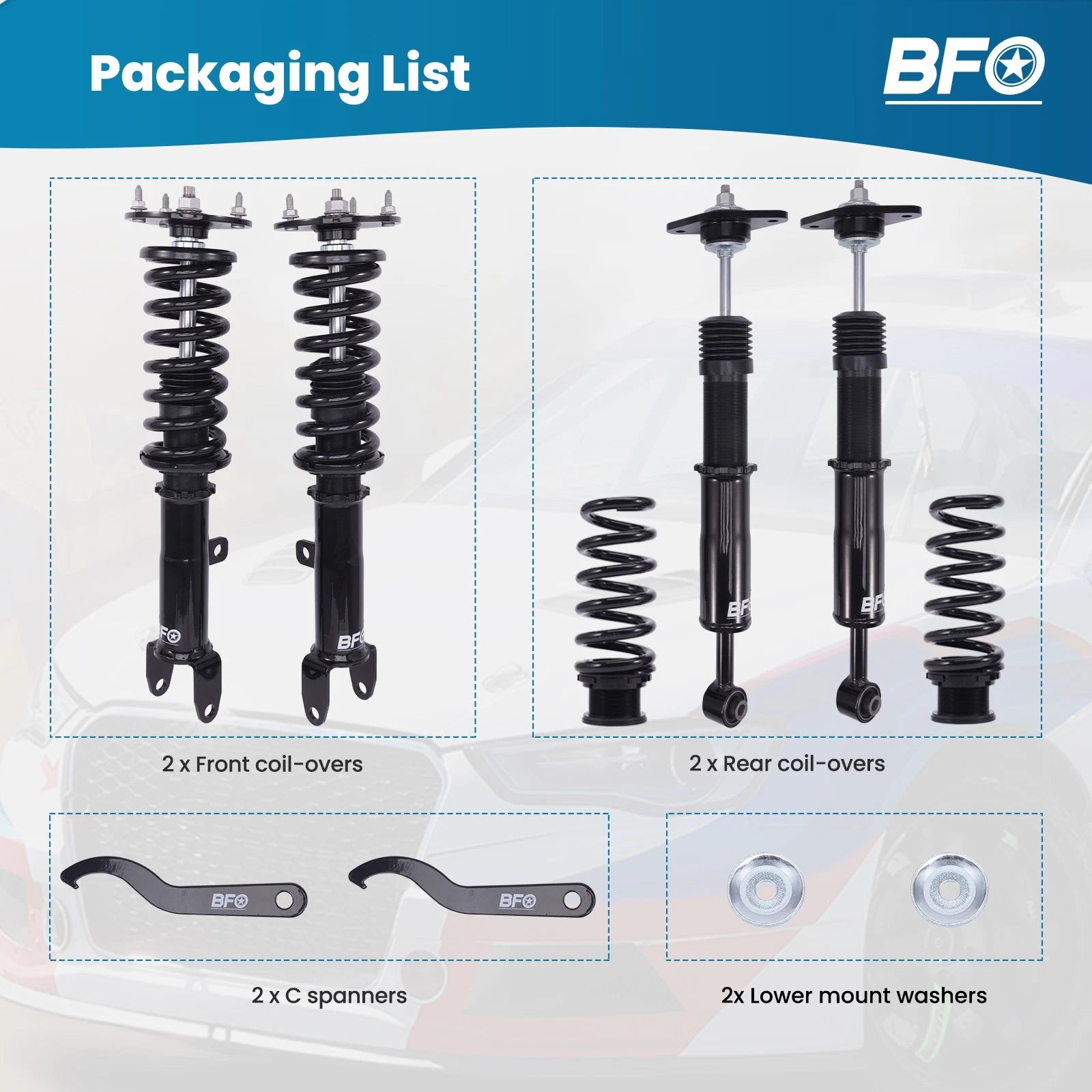 Coilovers Suspension Lowering Kit for Dodge Challenger Charger (2011–2022)