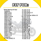 Wheel Bearing Seals Kit for BMW HP4, K1200R, Kawasaki ZX10R, ZX900, Suzuki EXV (2000–2023)