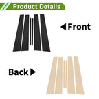 6 Pcs Pillar Window Trim for Chevy Malibu (2008–2012) Black