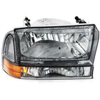 Headlight Assembly for Ford Excursion (2000–2004) Black Housing Smoke