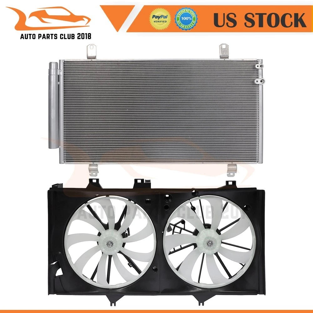 AC condenser and cooling fan assembly for Toyota Camry (2012–2017)