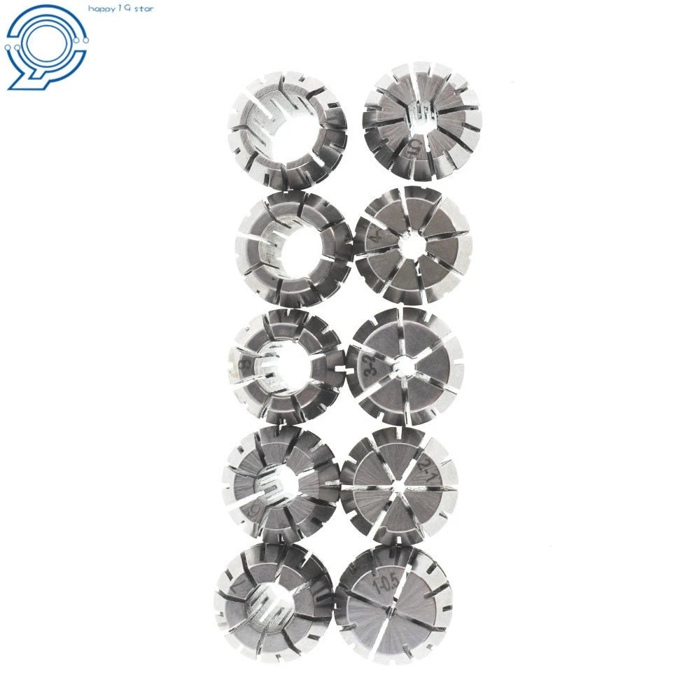 Set of 10 ER16 Spring Collets for CNC Milling Lathe Engraving Tool