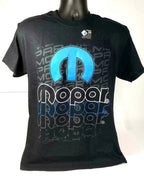 Mopar Emblem T-Shirt Black with Blue M Logo for Dodge Chrysler Jeep (—)