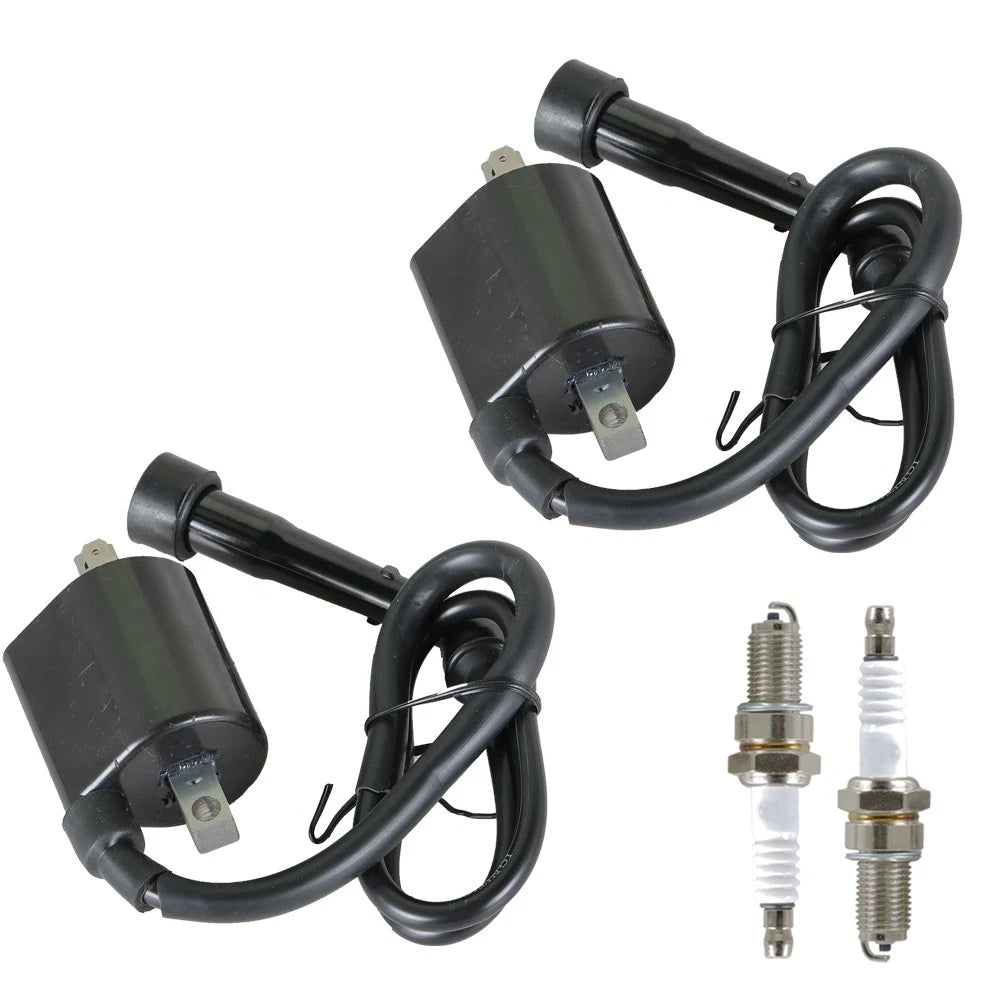 2X Ignition Coil & Spark Plug for Yamaha Virago 535 (1987–2000)