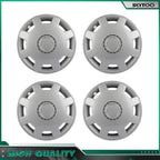 Set of 4 Silver Snap On Full Hub Caps for R13 Tire & Rim (Fits 13")