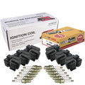 Set of 6 Ignition Coils & 12 Spark Plugs for Mercedes W163 W202 W203