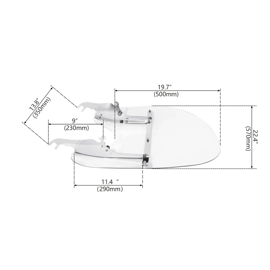 Windshield for Harley Softail Fatboy Lo FLST FLSTC (2000-2017)