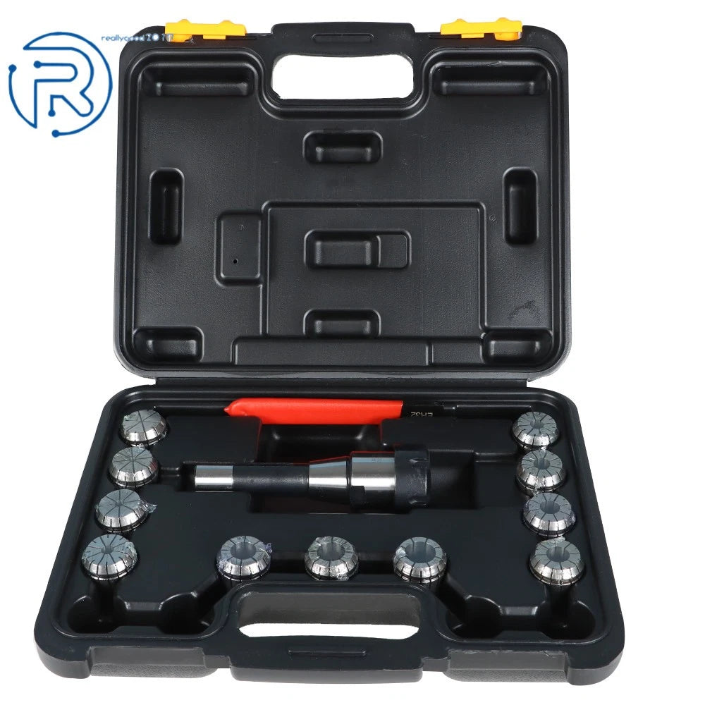 11PC ER32 Collet Set with R8 Shank for Milling Machine