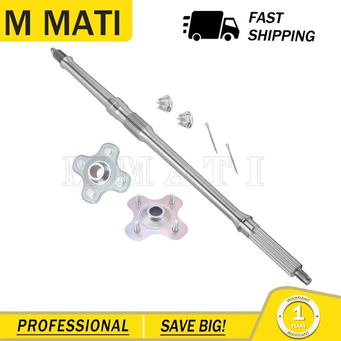 Rear Axle Shaft & Hubs for Yamaha Kodiak 450 (2003-2004), Wolverine 450 (2006-2010)