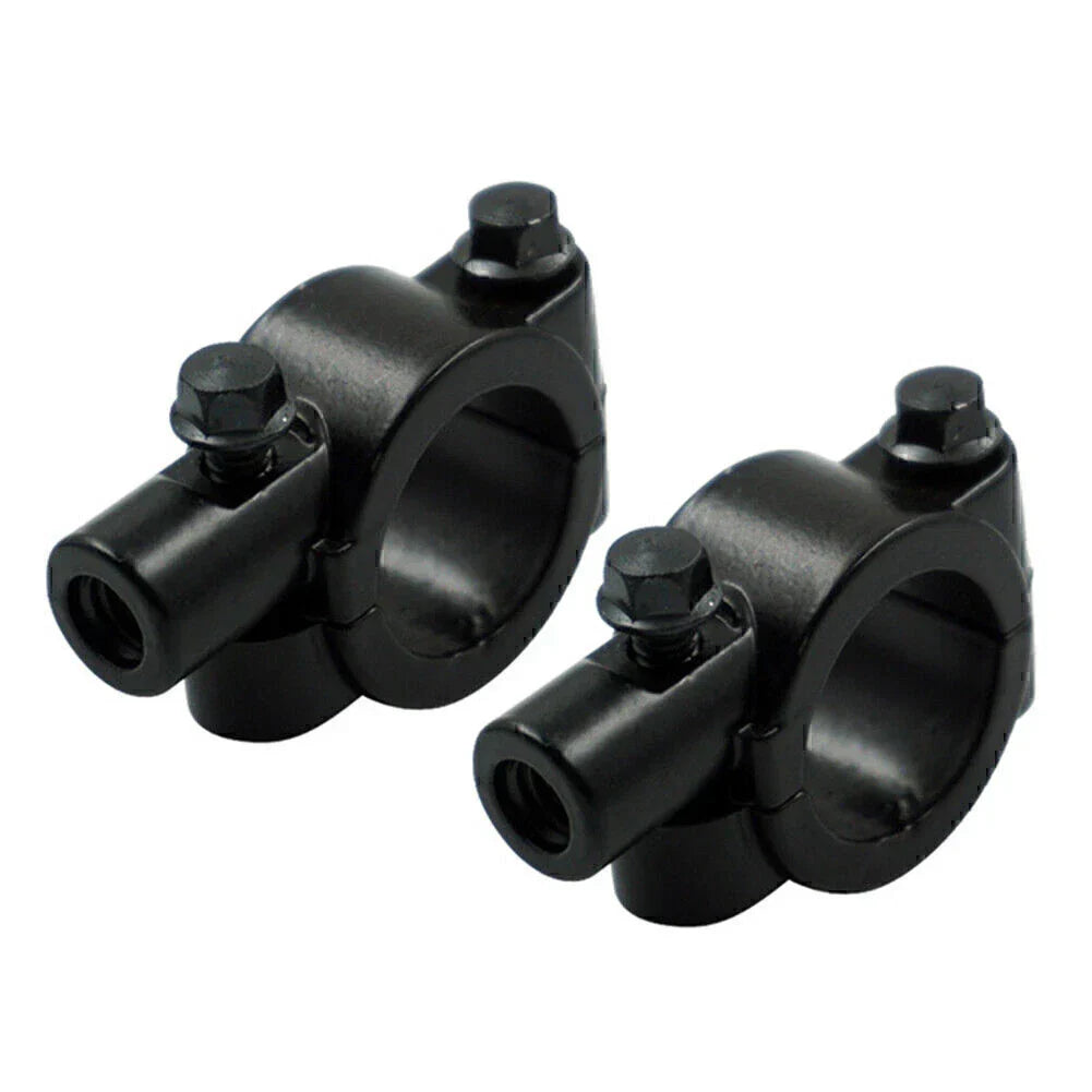 25MM M8 Black Motorcycle Handlebar Mirror Mount Holder Clamp