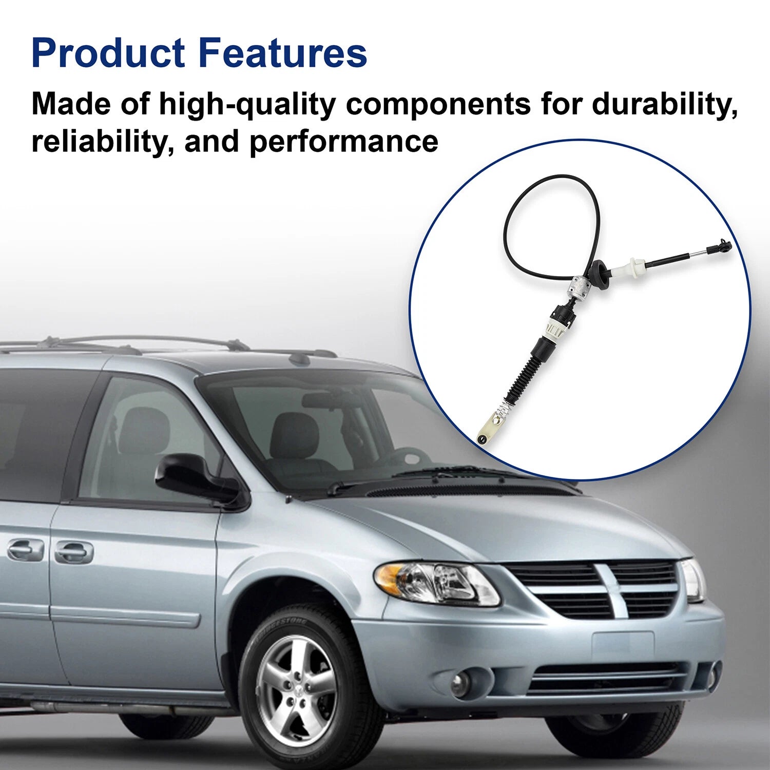 Automatic Transmission Shifter Cable 5133190AB for Dodge Caravan (2005–2007)