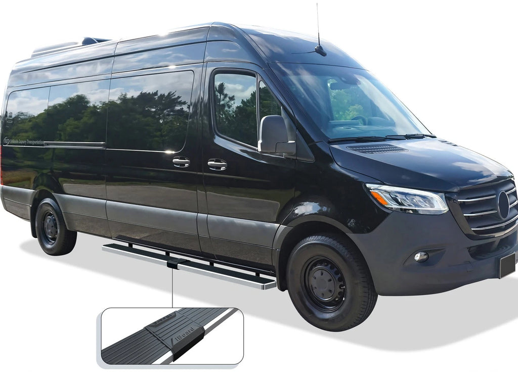 6in Silver Running Boards for Dodge Mercedes-Benz Sprinter (2010-2026)