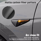 Matte Carbon Fiber Style Side Fender Camera Vent Covers for Tesla Model 3 (2021-2024)