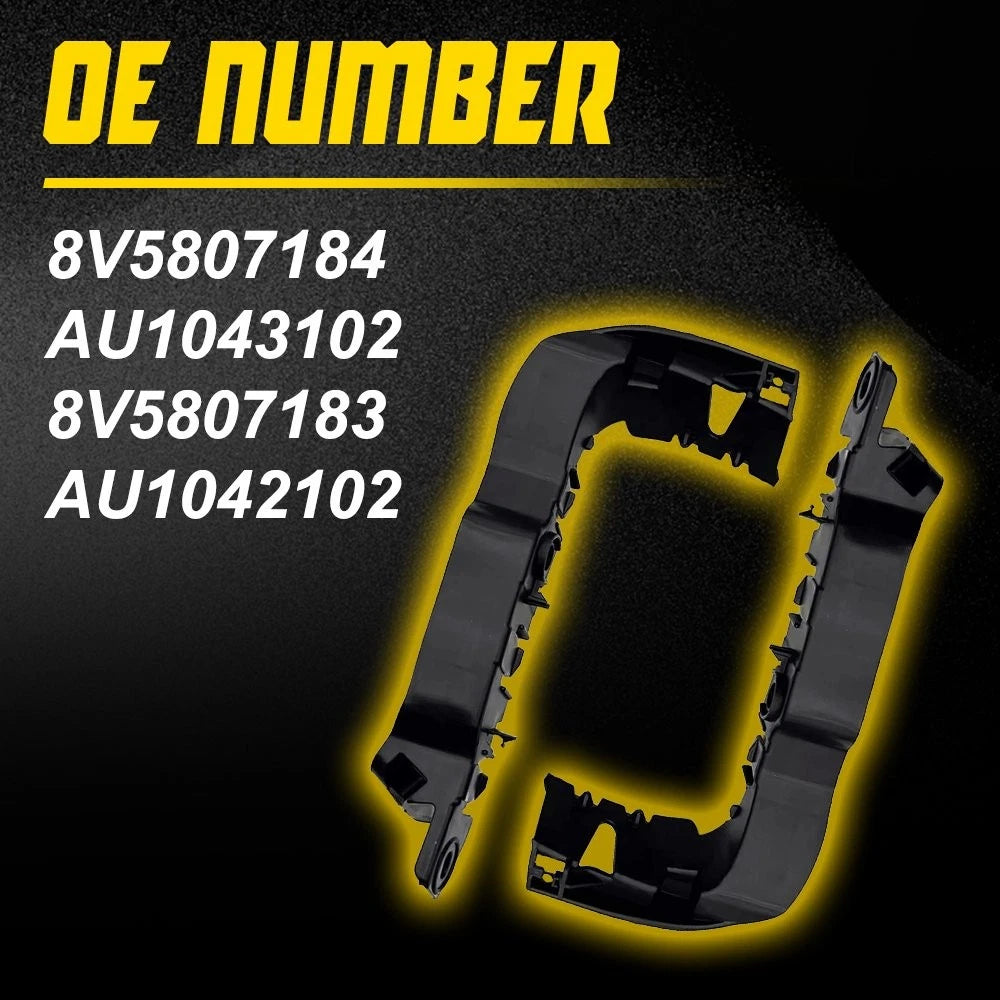 Bumper Bracket Pair for Audi A3 (2015–2018) - Left & Right Side, Black