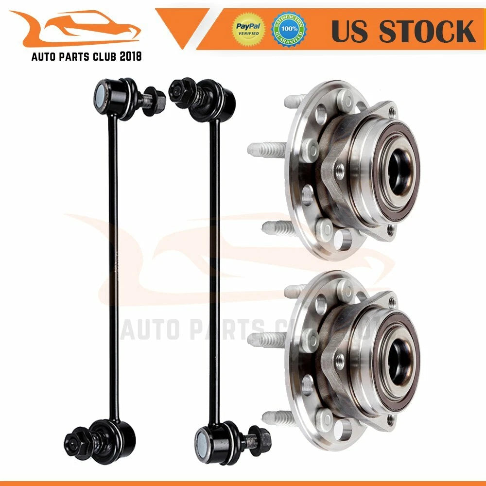 Set of 4 Front Wheel Hub & Bearing Assembly for Chevy Equinox (2010–2014)