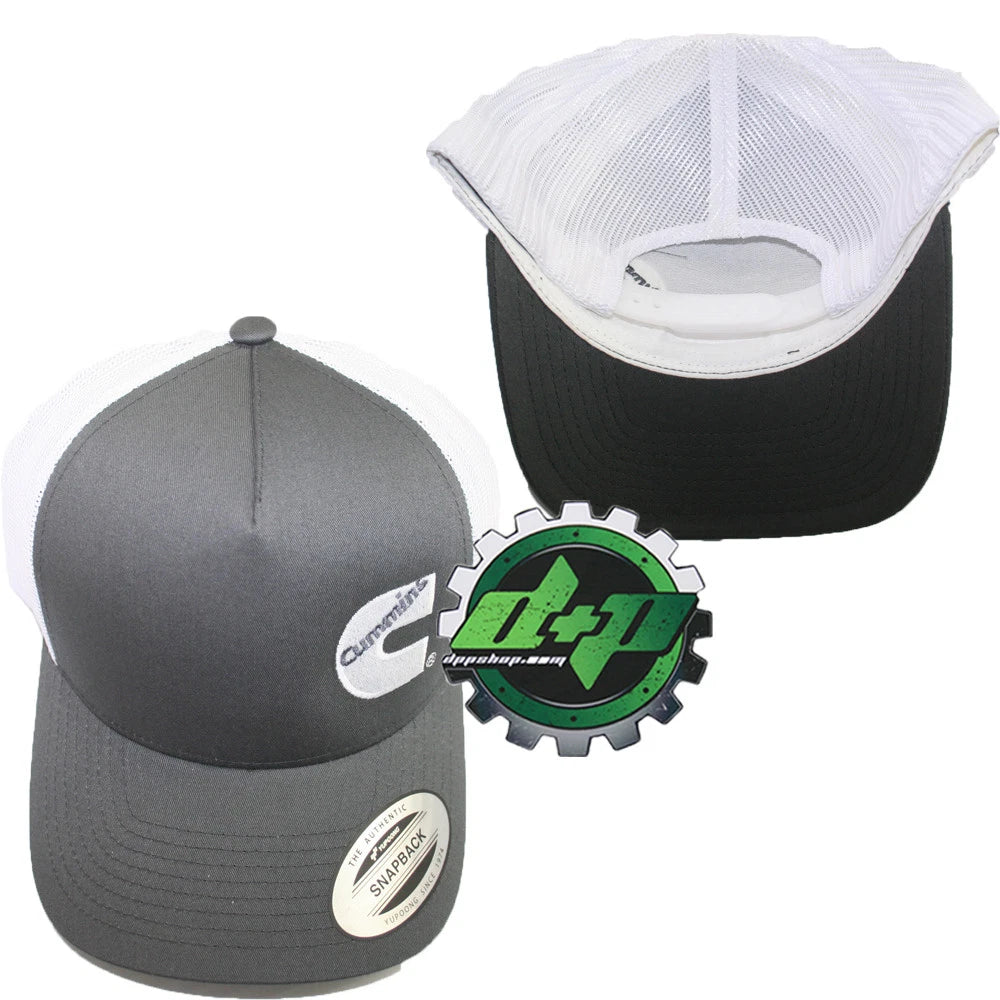 Cummins Trucker Mesh Summer Hat Snapback Gray/White