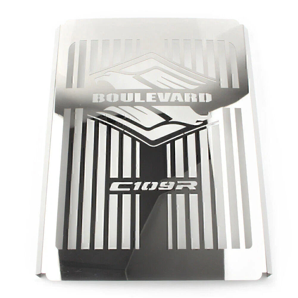 Chrome Steel Radiator Guard Cover for Suzuki Boulevard C109R (2008-2016)
