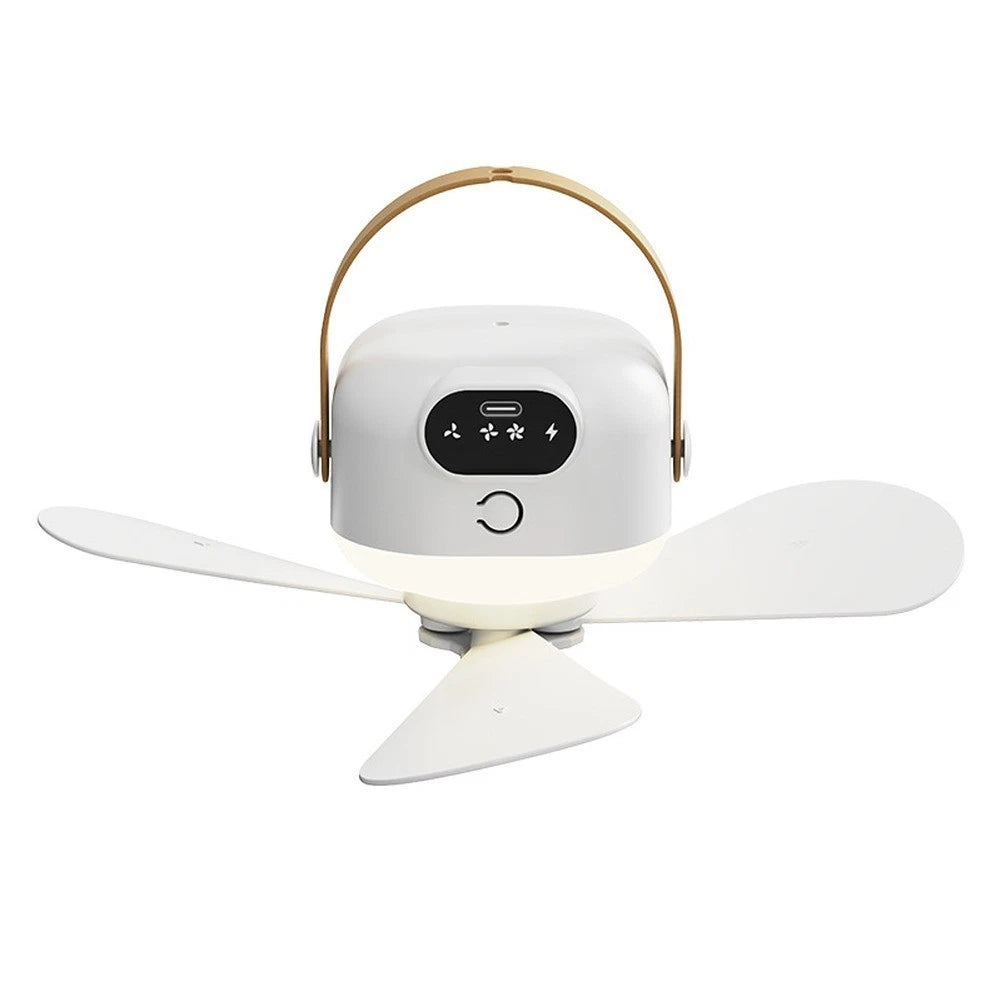 Wireless Ceiling Fan for Camping - Brushless DC Motor, Long-Distance Airflow