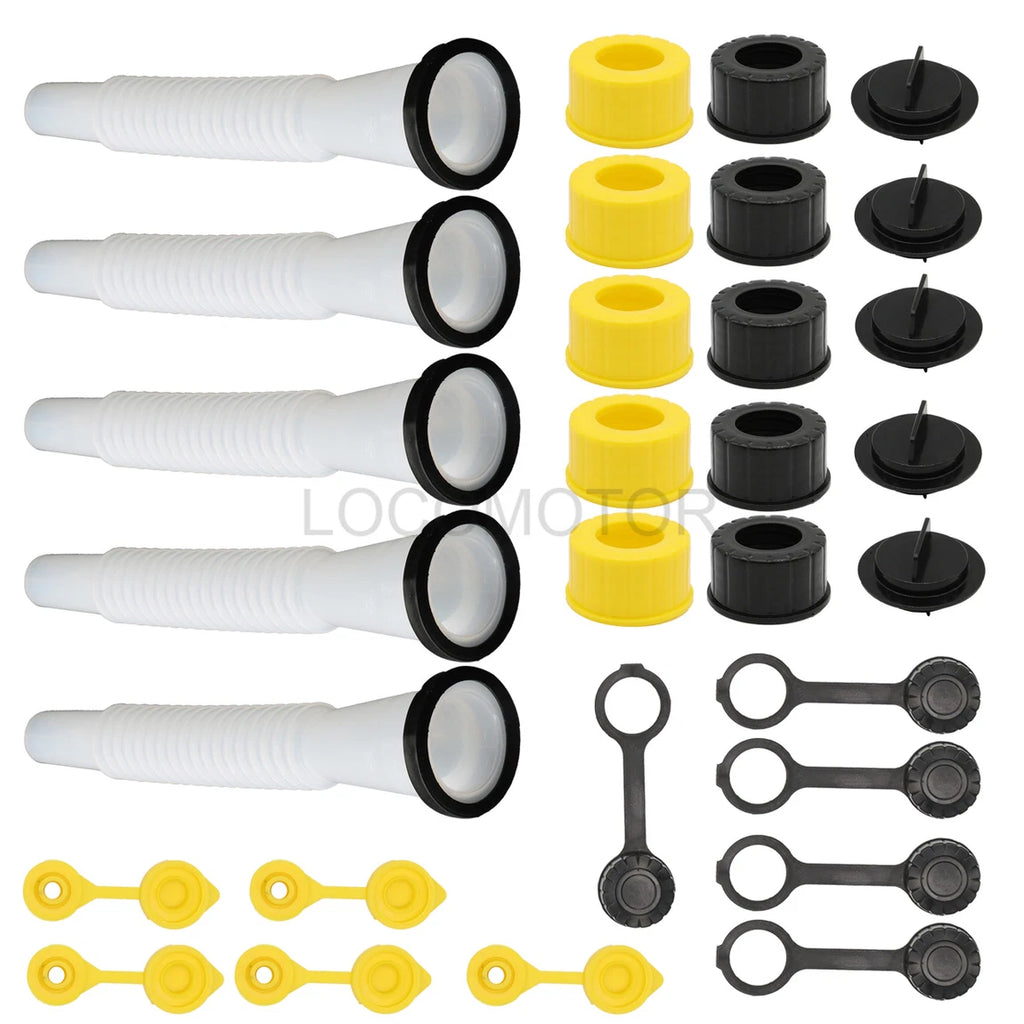 5X Replacement Gas Can Spout Nozzle Vent Kit for Plastic Gas Cans (Old Style)