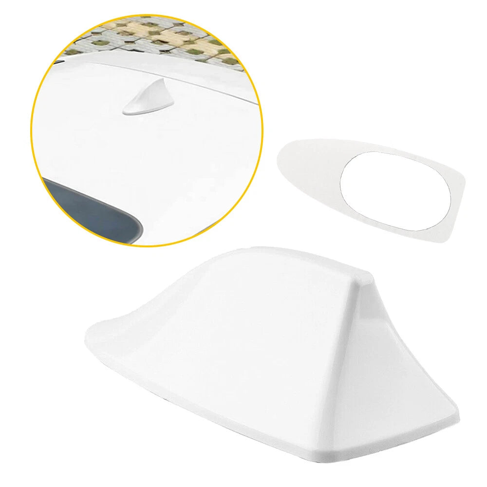Shark Fin Roof Antenna for Car (FM/AM Signal) - White/Black/Silver/Carbon