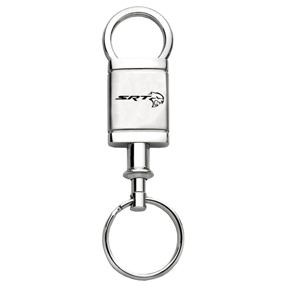 Satin-Chrome Valet Keychain - Officially Licensed for Dodge SRT Hellcat