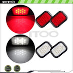 Set of 4 LED Stop Turn Rectangle Side Marker Lights for Kenworth