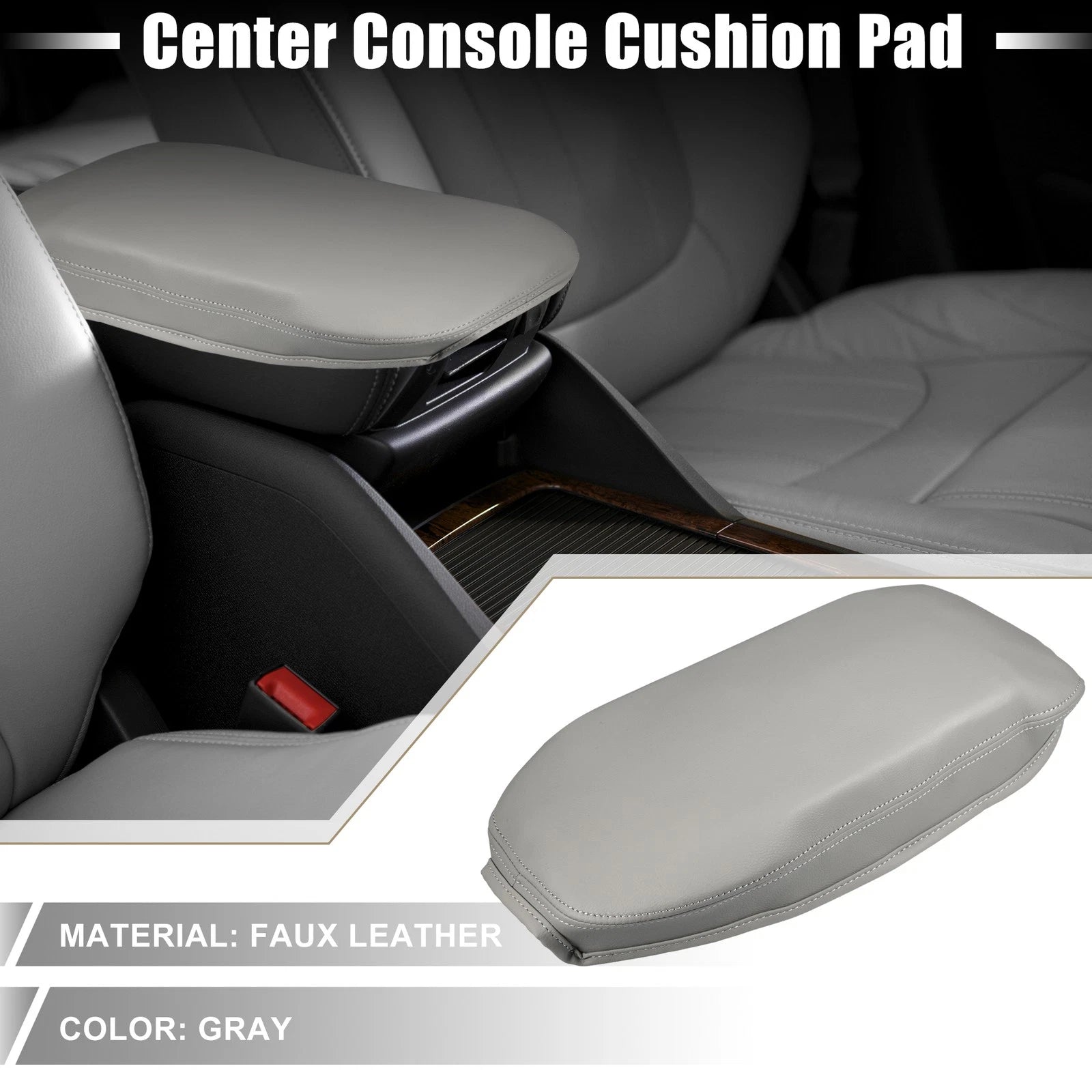 Center Console Armrest Cushion Pad Cover for Toyota RAV4 (2019–2023) Gray