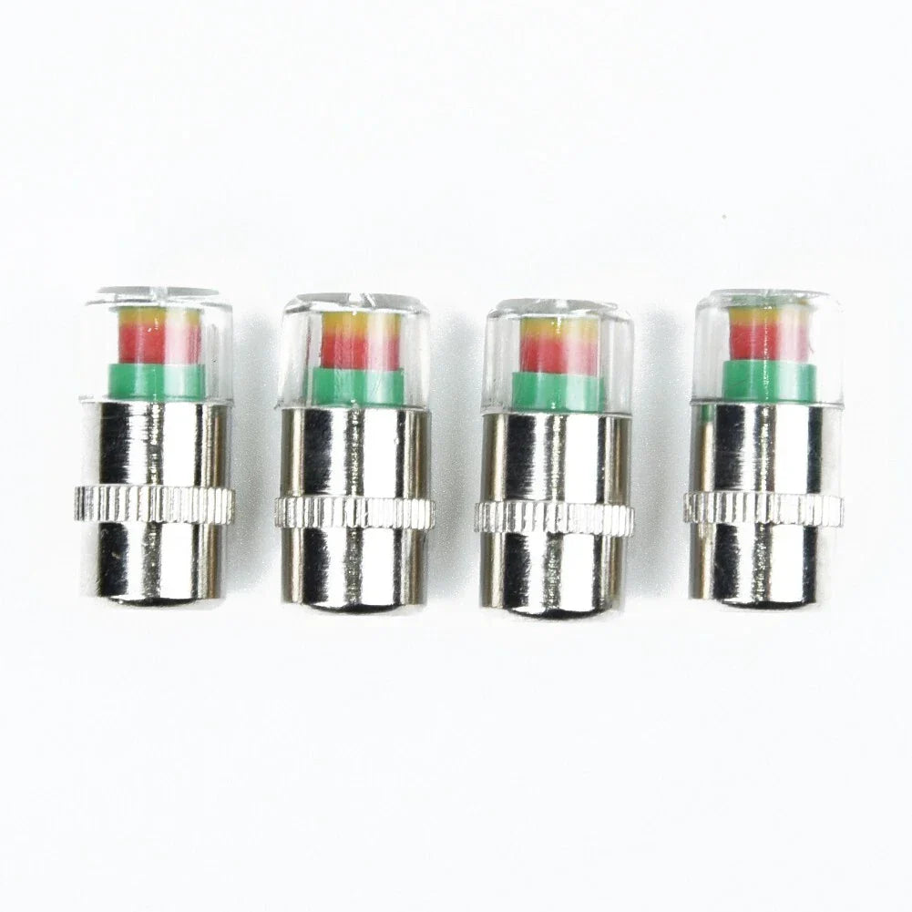 4 x Valve Tyre Cap Dust Monitor Wheel Tire Pressure 32-36 PSI Sensor