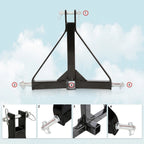 3 Point Trailer Hitch Adapter for CAT 1 Tractor (Fits Various Models)